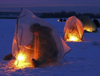 Правила установки на льду палатки для зимней рыбалки